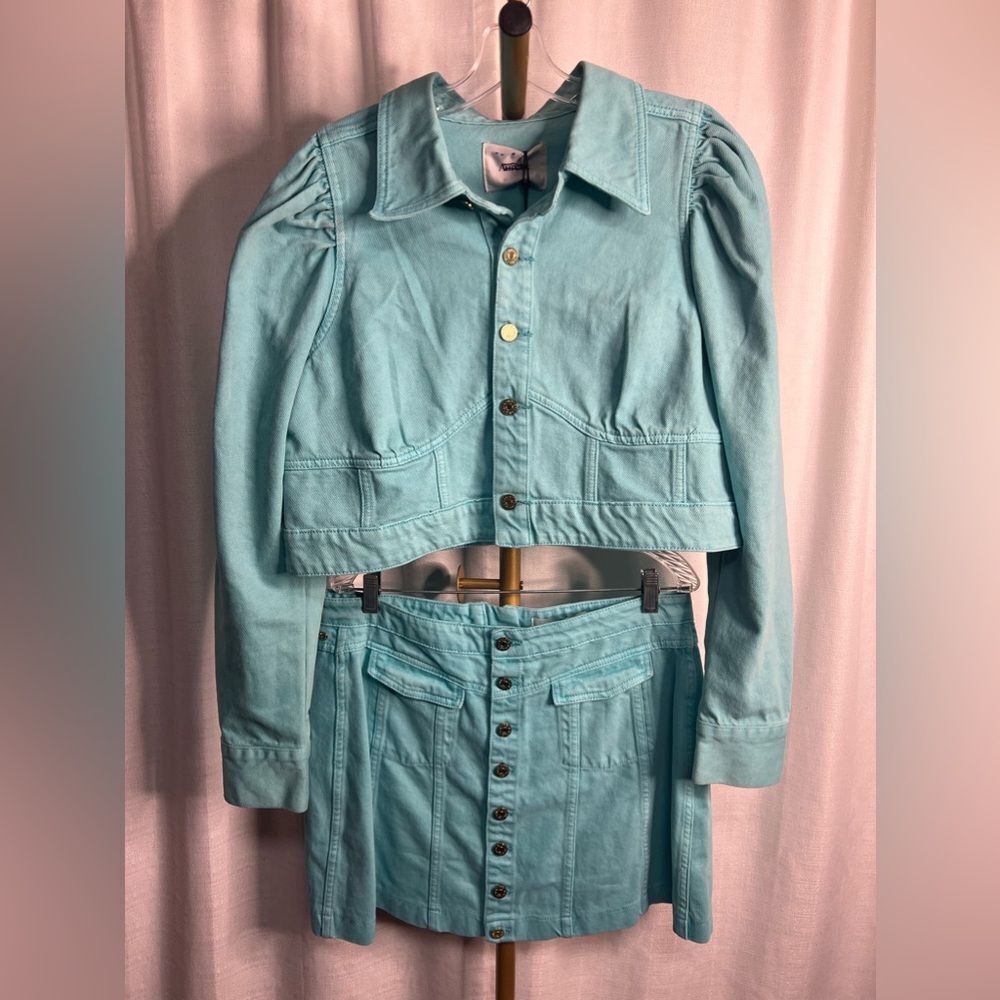 Aureta x Free People Lottie Denim Jacket & Mini Skirt Set - Picture 4 of 9